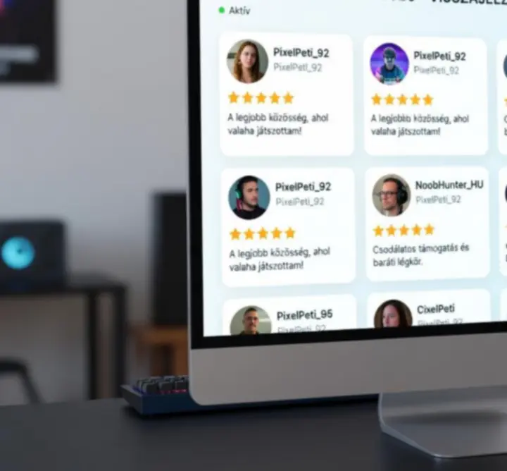 Ultimate Realm X közösségi visszajelzéseket megjelenítő felület